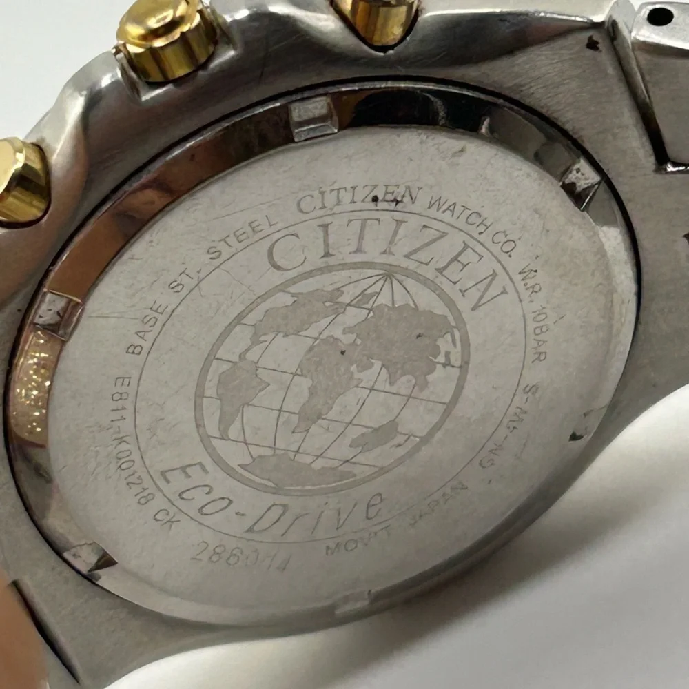 Citizen Eco-Drive E811 Chronograph Perpetual Calendar Two-Tone Men’s Watch 017